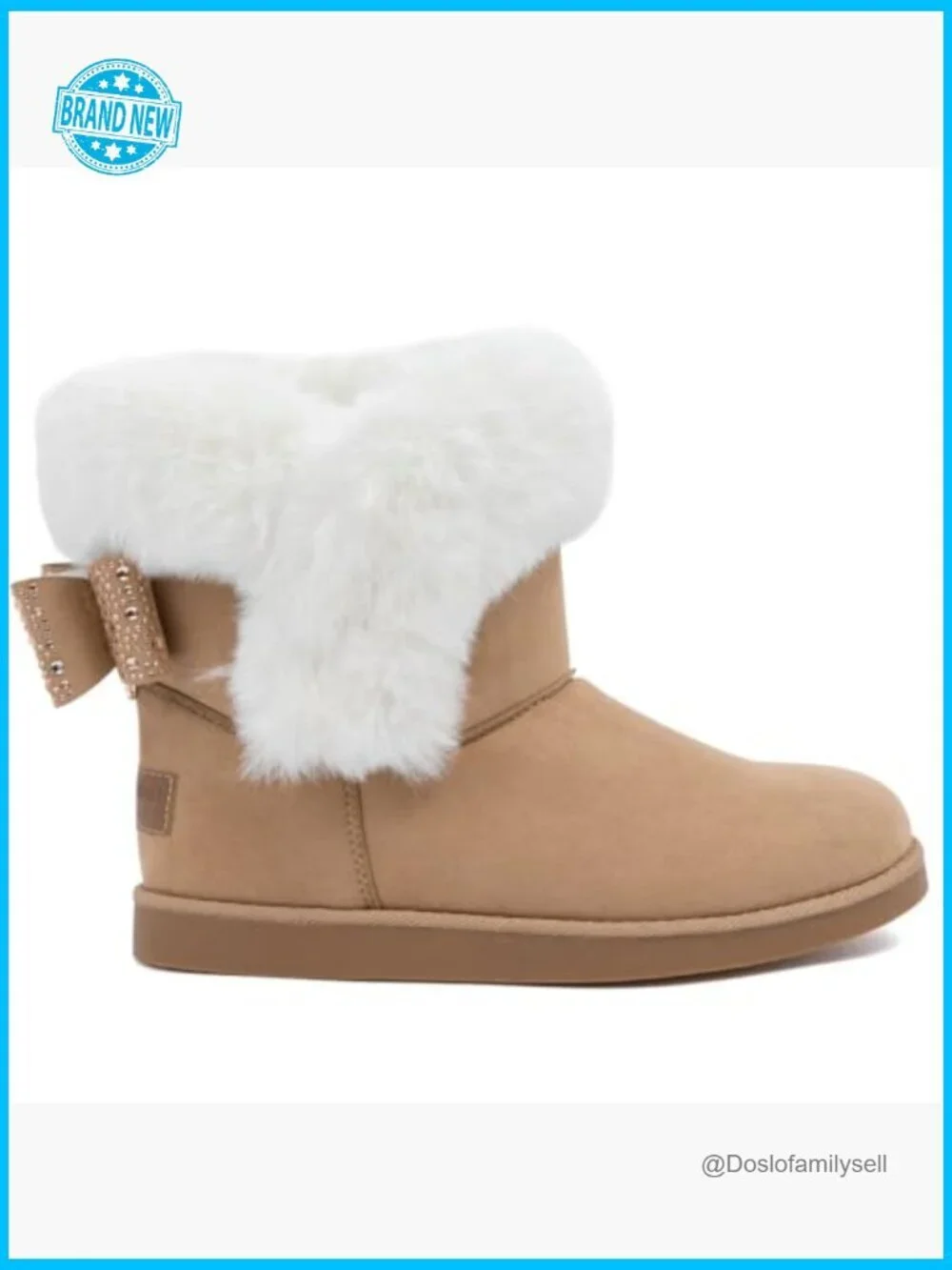 Faux Suede Slip On Winter Snow Boots Warm Fur Lining Comfortable Fashion Ankle